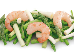 REVUELTO TRIGUERO CON AJETES Y GAMBAS